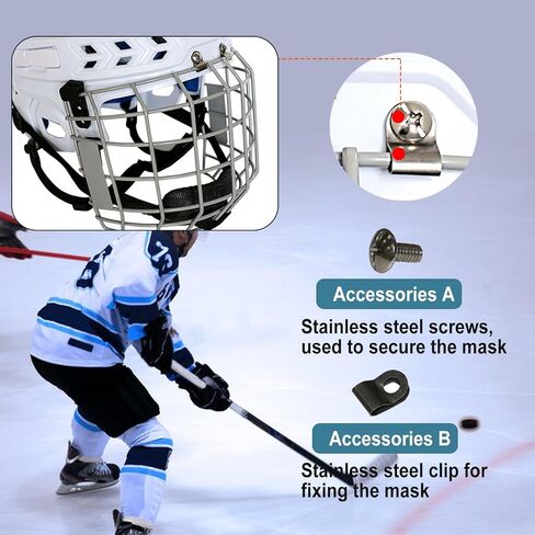 56Pcs Football Helmet Repair Kit, Hockey Helmet Replacement Parts Including Helmet Replacement Chin Strap R Shape Football Visor Clips Chin Strap Adapter for Hockey, Baseball, Softball Helm in Saudi Arabia