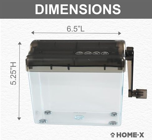 جهاز تمزيق المستندات الورقية من HOME-X، مستلزمات المكتب والتدريس، أداة تقطيع الورق اليدوية، أداة قطع الورق للمنزل والمكتب - أسود in Kuwait
