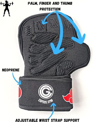 Anime Ventilated Weightlifting Workout Gloves with Wrist Support for Men and Women | Ideal for Weightlifting, Gym Workout, Pull Ups, Cross Training & More in Kuwait
