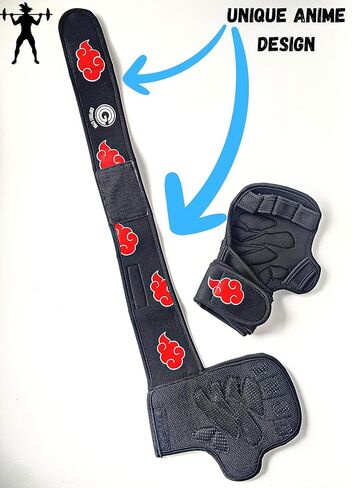 Anime Ventilated Weightlifting Workout Gloves with Wrist Support for Men and Women | Ideal for Weightlifting, Gym Workout, Pull Ups, Cross Training & More in Kuwait