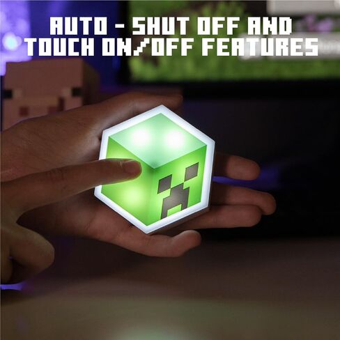 Paladone Minecraft Officially Licensed LED Hexagon Block Light Customizable Iconic Gamer Decor for Boys Room, Wall Mounting Remote or Touch Control Gaming Accessory Gift - Creeper, TNT and Steve in Saudi Arabia