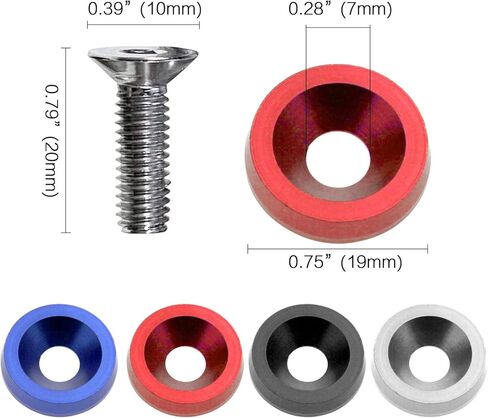 M6x20mm CNC الخام الألومنيوم الحاجز الوفير غسالة الترباس محرك خليج اللباس السحابة كيت للسيارات السيارات تجديد 30 قطعة in Kuwait