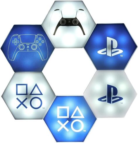 Paladone Minecraft Officially Licensed LED Hexagon Block Light Customizable Iconic Gamer Decor for Boys Room, Wall Mounting Remote or Touch Control Gaming Accessory Gift - Creeper, TNT and Steve in Saudi Arabia