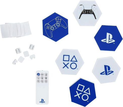 Paladone Minecraft Officially Licensed LED Hexagon Block Light Customizable Iconic Gamer Decor for Boys Room, Wall Mounting Remote or Touch Control Gaming Accessory Gift - Creeper, TNT and Steve in Saudi Arabia