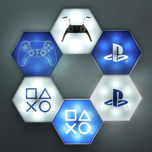Paladone Minecraft Officially Licensed LED Hexagon Block Light Customizable Iconic Gamer Decor for Boys Room, Wall Mounting Remote or Touch Control Gaming Accessory Gift - Creeper, TNT and Steve in Saudi Arabia