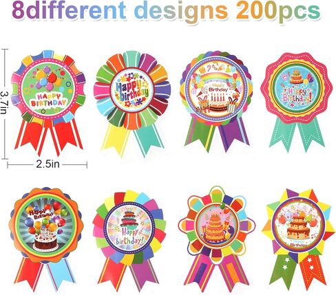 Kolewo4ever 500 Pieces Happy Birthday Gifts Set:100 Pcs Happy Birthday Rubber Bracelets,100 Pcs Happy Birthday Pencils,100 Pcs Happy Birthday Bookmarks and 200 Pcs Happy Birthday Badge Stickers in Saudi Arabia