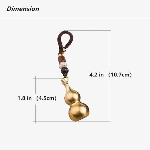 3 Pieces Gourd Brass Keychains,Feng Shui Luck Coins with Brass Calabash Wu Lou Key Ring for Good Luck , Wealth Success & Longevity , Blessing Paper in it, Gold, 2x2x4 inches in Saudi Arabia