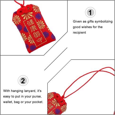 ديكور ياباني تميمة الحظ سحر Omamori الياباني قطعة واحدة من كيس Omamori الياباني تميمة الحظ سحر سحر Omamori الياباني للصحة تميمة سحر ياباني قلادة قلادة ديكور المنزل in Saudi Arabia