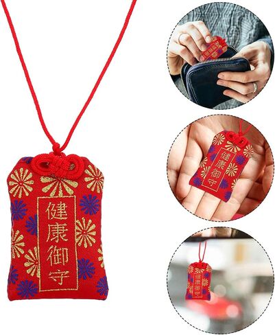 ديكور ياباني تميمة الحظ سحر Omamori الياباني قطعة واحدة من كيس Omamori الياباني تميمة الحظ سحر سحر Omamori الياباني للصحة تميمة سحر ياباني قلادة قلادة ديكور المنزل in Saudi Arabia