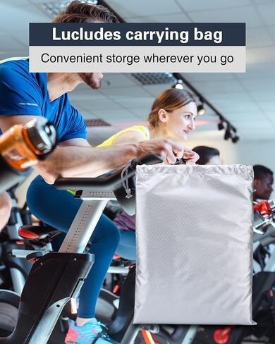 Exercise Bike Cover,the Indoor Cycling Stationary Bike Cover is Made of High-Quality Waterproof Oxford Cloth,Which can Protect Your Fitness bike from infringement.（silver） in Saudi Arabia