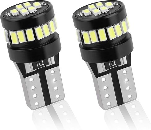 2pcs T10 LED Bulb,6000K 12V Super Bright Car LED Light Bulb for Parking Light Bulb,Reverse Light Bulb,Side Marker Lights,Universal LED License Plate Bulb Car Accessories in Saudi Arabia