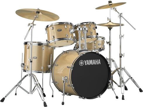 Yamaha Rydeen 5-Piece Drum Set With 20" Bass Drum, Floor Tom, 2 Toms With Ball Clamp And Wood Snare Drum, Champagne Glitter in Saudi Arabia