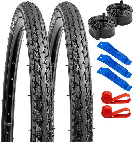YUNSCM 26" Road Bike Tires 26x1.75/47-559 60TPI and 26" Bike Tubes Schrader Valve with 2 Rim Strips Compatible with 26x1.50 26x1.75 26x1.90 26x1.95 Bike Bicycle Tires and Tubes (Y-1151) in Saudi Arabia