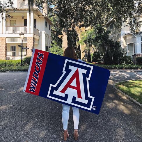 Desert Cactus University of Arizona Flag Wildcats UA Flags Banners 100% Polyester Indoor Outdoor 3x5 (Team Name) in Saudi Arabia