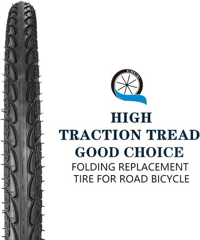SIMEIQI 1 Pack or 2 Pack 700x35C Anti-Puncture Proof Layer Reflective Bike Tire with or Without Tubes with Presta Valves Road Bicycle Tires in Kuwait