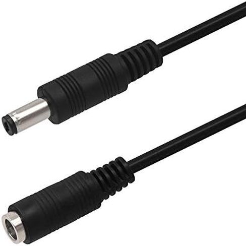 VCE 6FT 2.1 مم × 5.5 مم تيار مستمر كابل تمديد محول الطاقة ذكر إلى أنثى تيار مستمر سلك تمديد لكاميرا IP لاسلكية 12 فولت CCTV، LED، سيارة (عبوة من قطعتين) in Kuwait