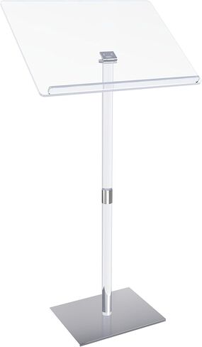 Podium Stand - Portable Podium Stand Hostess Stand Angle Adjustable, Modern Acrylic Lecterns Podium Pulpits for Churches, Concert, Classroom, Speech, Wedding Podium, Conference podium (Small) in Saudi Arabia