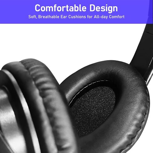 USB Headset with Mic for Computer Laptop, Wired Headset with Noise-canceling Microphone for Office Call Center Work from Home Meeting Call Skype Zoom Dargon Dictation in Saudi Arabia