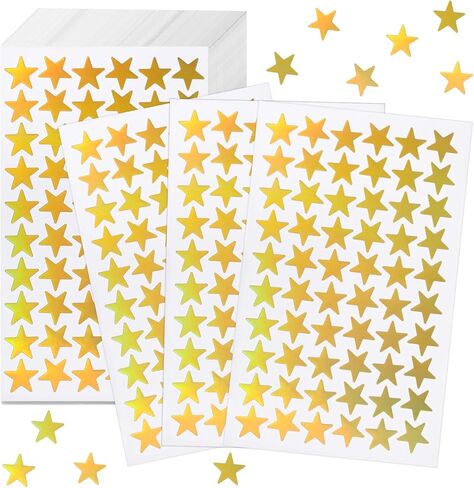 2400 PCS Star Stickers for Kids Reward, Holographic Star Stickers Reward Stickers for Kids Behavior Chart School Classroom Teacher Supplies 0.6" Small Teacher Stickers for Kids Classroom in Kuwait