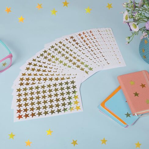 2400 PCS Star Stickers for Kids Reward, Holographic Star Stickers Reward Stickers for Kids Behavior Chart School Classroom Teacher Supplies 0.6" Small Teacher Stickers for Kids Classroom in Kuwait