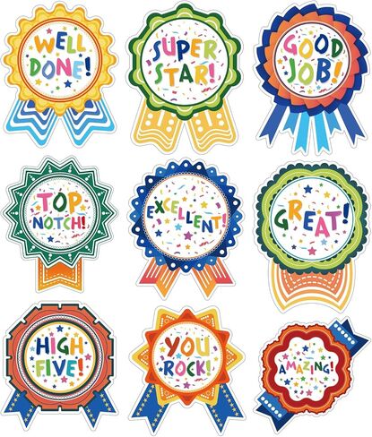 360 PCS Reward Stickers for Kids, 40 Sheets Incentive Stickers with 9 Medal Designs, Teacher Supplies for Classroom Motivational Stickers for Students with Encouraging Words in Saudi Arabia