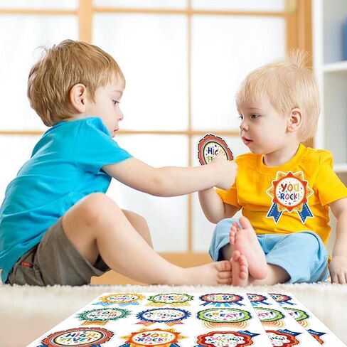 360 PCS Reward Stickers for Kids, 40 Sheets Incentive Stickers with 9 Medal Designs, Teacher Supplies for Classroom Motivational Stickers for Students with Encouraging Words in Saudi Arabia