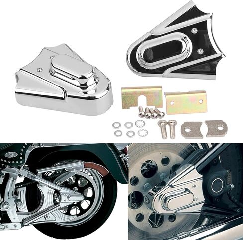 أغطية المحور الخلفي ABS متوافقة مع Harley Softail Heritage Springer Night Train Fatboy Standard Custom 1986-2007 كروم in Saudi Arabia