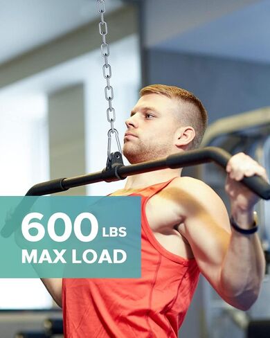 Fitness Chain, Weight Lifting Chains, Cable Machine Extension Chain, 304 Stainless Steel LAT Pull Cable Extension Weight Machine Chain, Curl Bar Chain for Home Gym in Kuwait