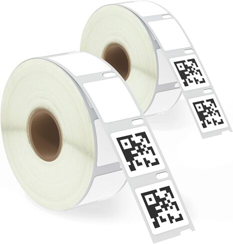 BETCKEY - Compatible DYMO 30332 (1" x 1") Square Multipurpose Labels - Compatible with DYMO Labelwriter 450, 4XL & Zebra Desktop Printers [10 Rolls/7500 Labels] in Kuwait