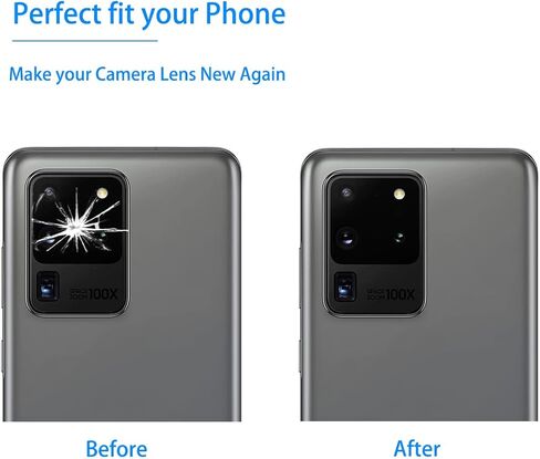 2 Pieces OEM Rear Camera Glass Lens Replacement for Samsung Galaxy S20 Ultra with Pre-Installed Adhesive and Repair Toolkit in Kuwait