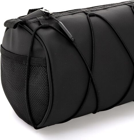 Suwimut Bike Handlebar Bag, Outdoor Small Bicycle Front Frame Storage Bag, 4.2L Handy Bike Front Bag Handlebar Storage Pouch Pack with Shoulder Strap for Mountain Road Bike Cycling Travel - Black in Saudi Arabia