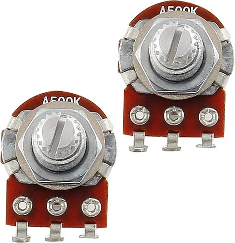 5 Pcs Small Guitar Pots, B500K Guitar Potentiometer Audio Pots 18mm Split Shaft Audio Taper Potentiometers for Electric Guitar, Bass in Kuwait