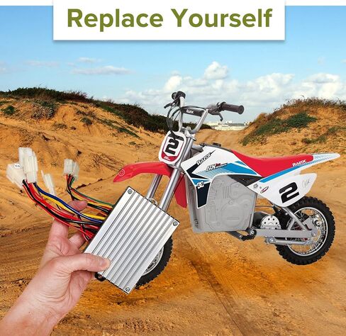 AlveyTech 36 Volt Control Module for Razor SX500 McGrath Dirt Rocket (V1+) - Replacement Speed Bicycle Controller with 6-Wire Throttle Connector for Electric Power Motor, Scooter E-Bike Quad Mod Parts in Saudi Arabia