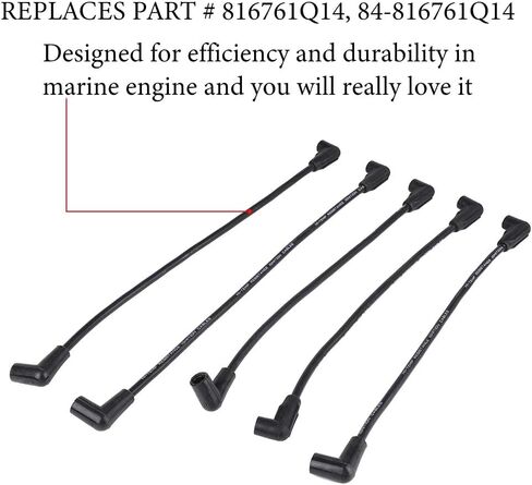 مجموعة أسلاك توصيل الإشعال متوافقة مع إصدارات 1990 والأحدث 3.0L وLX من محركات MerCruiser البحرية مع أنظمة الإشعال Delco EST - تحل محل 816761Q14 84-816761Q14 in Kuwait