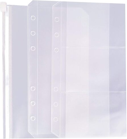 Chris.W A5 Refills Paper, 3 Pack 40 Sheets A5 Colorful Grid Binder Paper, 3 Pcs Binder Pockets, 1 Page Marker - 6 Hole Notebook Inserts for 6 Ring Refillable A5 Binder Notebook Planner in Saudi Arabia