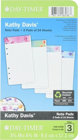 إعادة تعبئة دفتر ملاحظات مؤقت يومي، 3-3/4 بوصة × 6-3/4 بوصة، حجم محمول، كاثي ديفيس (53400) in Kuwait