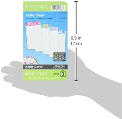 إعادة تعبئة دفتر ملاحظات مؤقت يومي، 3-3/4 بوصة × 6-3/4 بوصة، حجم محمول، كاثي ديفيس (53400) in Kuwait