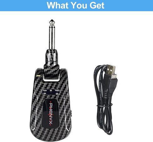 جهاز إرسال جيتار Phenyx Pro قابل لإعادة الشحن PTG-11، تصميم UHF مع تنوع احترافي حقيقي، 100 تردد قابل للاختيار، بدون كمون، تغطية 165 قدم in Kuwait