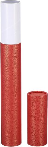 PATIKIL 2 Inch x 17 Inch Poster Tube, 1Pcs Photo Storage Tube Portable Shipping Mailing Tubes Calligraphy Painting Tubes Round Carrying Case for Storing Paper Art Map Documents, Red in Saudi Arabia