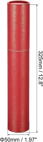 PATIKIL 2 Inch x 17 Inch Poster Tube, 1Pcs Photo Storage Tube Portable Shipping Mailing Tubes Calligraphy Painting Tubes Round Carrying Case for Storing Paper Art Map Documents, Red in Saudi Arabia