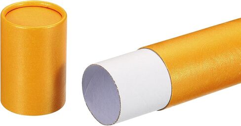 PATIKIL 2 Inch x 7 Inch Poster Tube, 2Pcs Photo Storage Tube Portable Shipping Mailing Tubes Calligraphy Painting Tubes Round Carrying Case for Storing Paper Art Map Documents, Yellow in Saudi Arabia