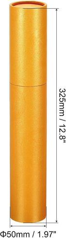 PATIKIL 2 Inch x 7 Inch Poster Tube, 2Pcs Photo Storage Tube Portable Shipping Mailing Tubes Calligraphy Painting Tubes Round Carrying Case for Storing Paper Art Map Documents, Yellow in Saudi Arabia