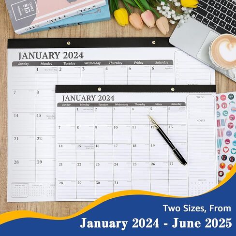 تقويم مكتب كبير من Umriox، 18 شهرًا 22 بوصة × 17 بوصة، تقويم مكتبي، يعمل من يناير 2024 إلى يونيو 2025، 2024 تقويم مكتب/جدار للعمل المدرسي ومخطط المنزل in Kuwait