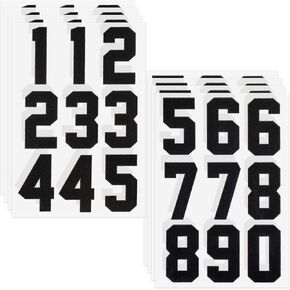 72 Pieces Iron on Numbers 3 Inch Tall Black Heat Transfer Numbers Soft Flock Iron-on Numbers 0 to 9 Number Iron-on Patches Flocking Numbers for T-Shirts Clothes Bags DIY Decor
