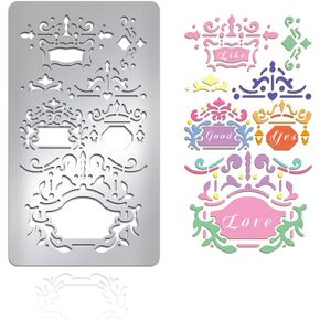 UNICRAFTALE 1Pcs Brick Texture Metal Stencil Layering Drawing Stencils Stainless Steel Painting Stencils Reusable Texture Mixed Media Stencil for Painting on Wall Canvas Wood Craft Furniture Paper in Kuwait