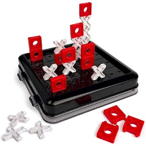 rokt&razo, 3D Tic Tac Toe, Travel Pack, 3D Connect 4, 4 in a Row, Classic & Challenging Board Game for Kids, Adults and Families, Perfect for Travel and Game Night