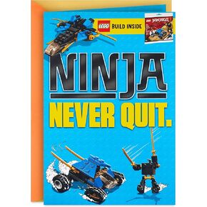 بطاقة عيد ميلاد هولمارك للأطفال مع Legos (مجموعة بناء Ninjago Mini Thunder Raider ، تتراوح أعمارهم بين 7 وما فوق)