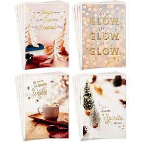 Hallmark Boxed Christmas Cards Assortment, Let it Snow (4 Designs, 12 Cards and Envelopes)