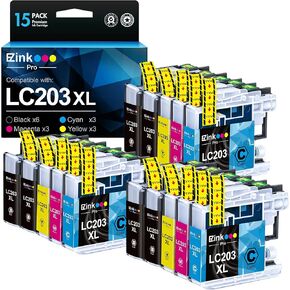 E-Z Ink Pro LC203 خراطيش حبر متوافقة مع Brother LC203XL LC201 XL لاستخدامها مع MFC-J4420DW MFC-J885DW MFC-J880DW MFC-J485DW MFC-J4620DW (Black ، Cyan ، Magenta ، أصفر ، أصفر ، أصفر ، أصفر ، أصفر ، صفراء ، أصفر ، أصفر ، أصفر ، أصفر ، أصفر ، أصفر ، أصفر ، أ in Kuwait