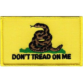 Gadsden Flag Yellow Embroidered Patch Don't Tread Iron-On American